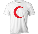 Türk Bayrağı - Bayrak Ay Beyaz Erkek Tshirt