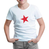 Türk Bayrağı - Bayrak Yıldız Beyaz Çocuk Tshirt