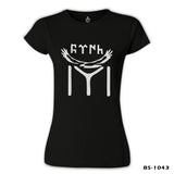 Türk Kayı Boyu Bayrak - Logo Siyah Kadın Tshirt
