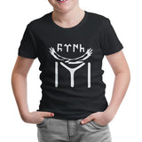Türk Kayı Boyu Bayrak - Logo Siyah Çocuk Tshirt