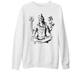 Yoga - Çakra Beyaz Kalın Sweatshirt