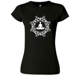 Yoga - Çakra Siyah Kadın Tshirt