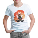 Yoga - Sukhasana Beyaz Çocuk Tshirt