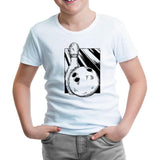 A Bowling Pin and Ball Beyaz Çocuk Tshirt - Lord Tshirt