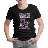 This Princess Wears Ice Skaters Siyah Çocuk Tshirt