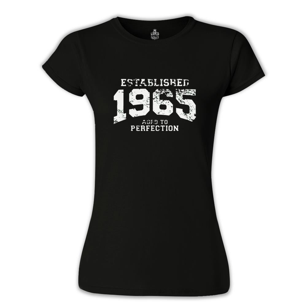 1965 Aged to Perfection Siyah Kadın Tshirt