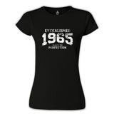 1965 Aged to Perfection Siyah Kadın Tshirt