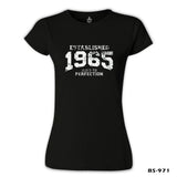 1965 Aged to Perfection Black Women's Tshirt
