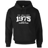 1975 Aged to Perfection Black Men's Zipperless Hoodie