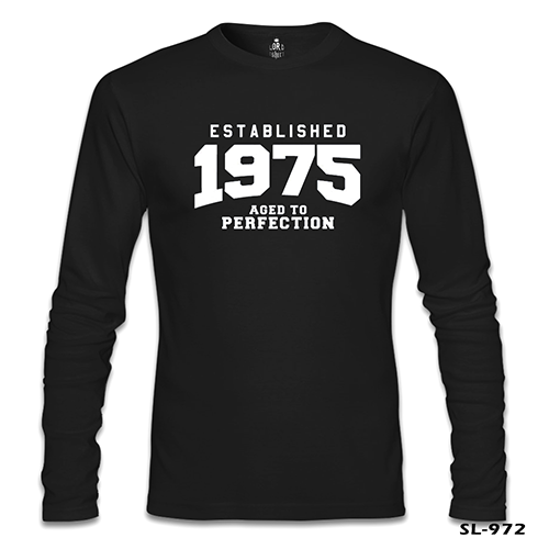 1975 Aged to Perfection Black Men's Sweatshirt