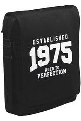 1975 Aged to Perfection Unisex Black Messenger Bag 