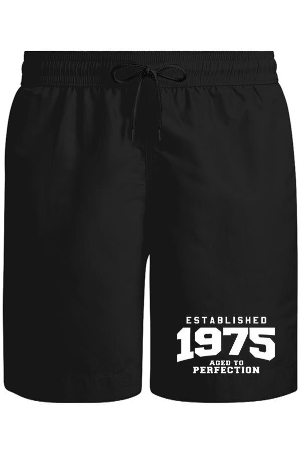 1975 Aged to Perfection Unisex Black Shorts