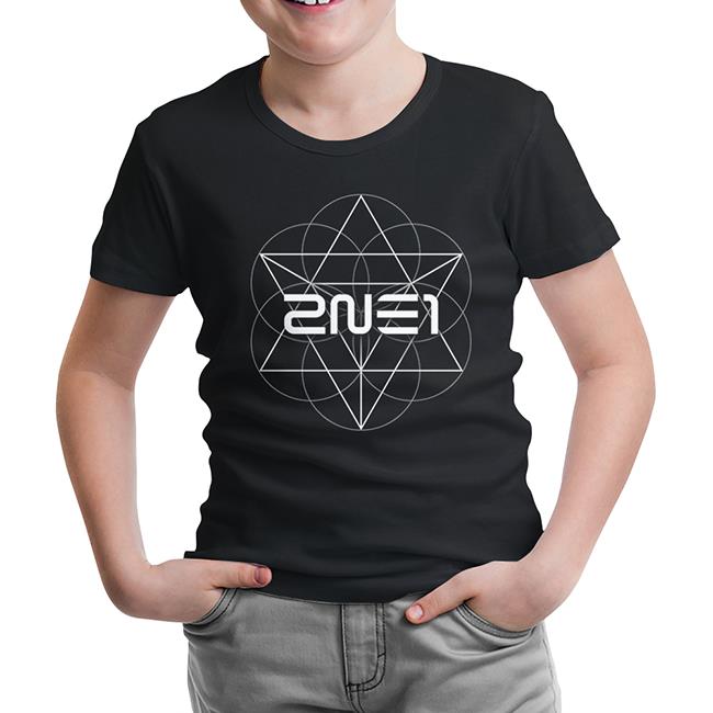 2NE1 - Crush Black Kids Tshirt