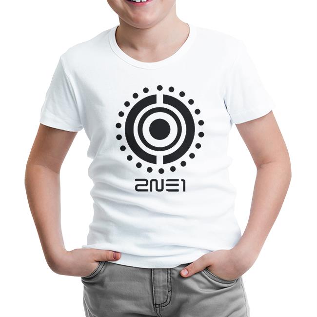 2NE1 - Logo 2 White Kids Tshirt