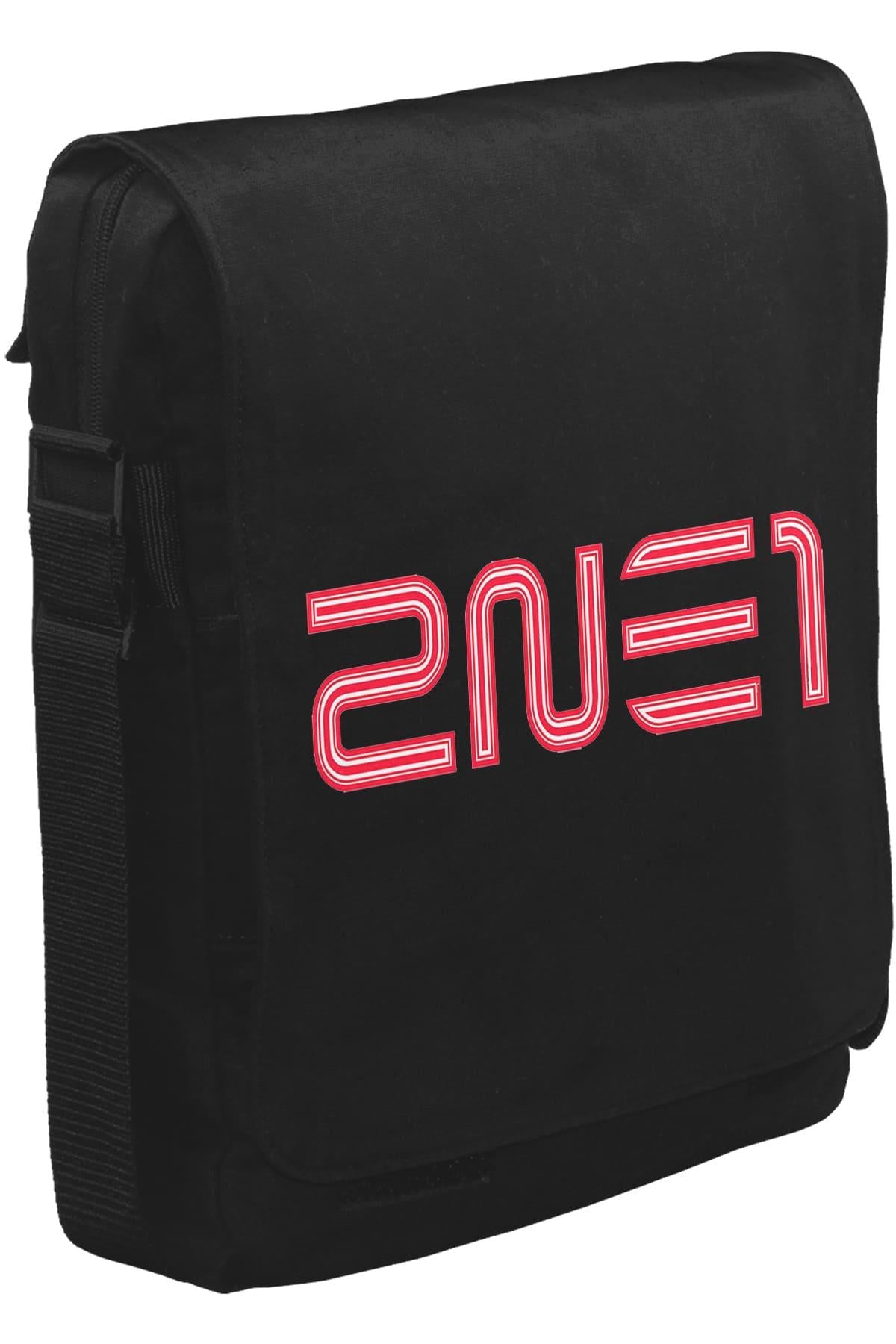 2NE1 - Logo Unisex Black Messenger Bag 