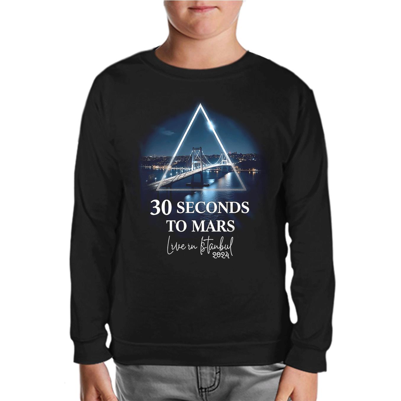 30 Seconds to Mars - Live in İstanbul Siyah Çocuk Sweatshirt