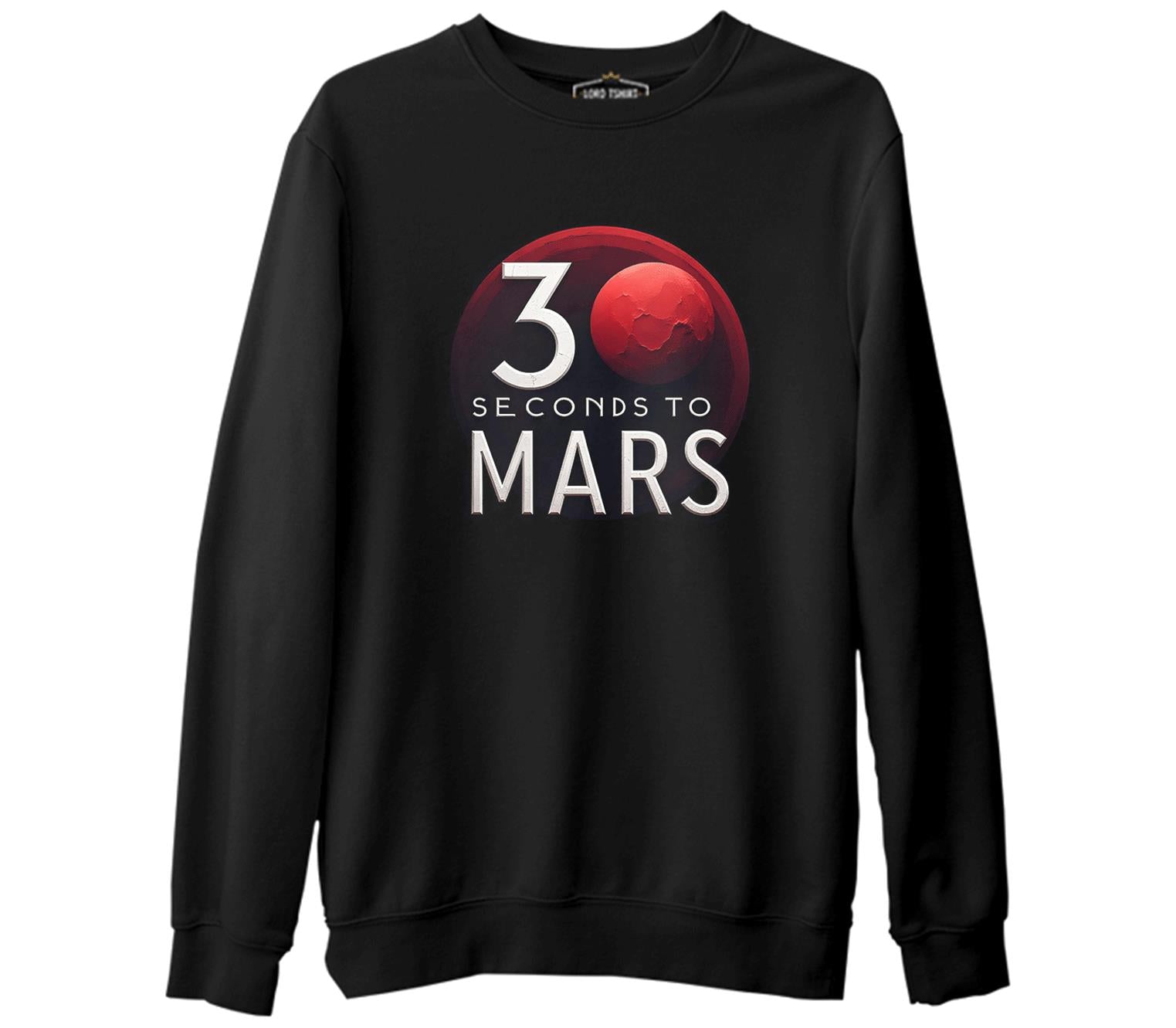 30 Seconds to Mars - Mars Siyah Erkek Kalın Sweatshirt