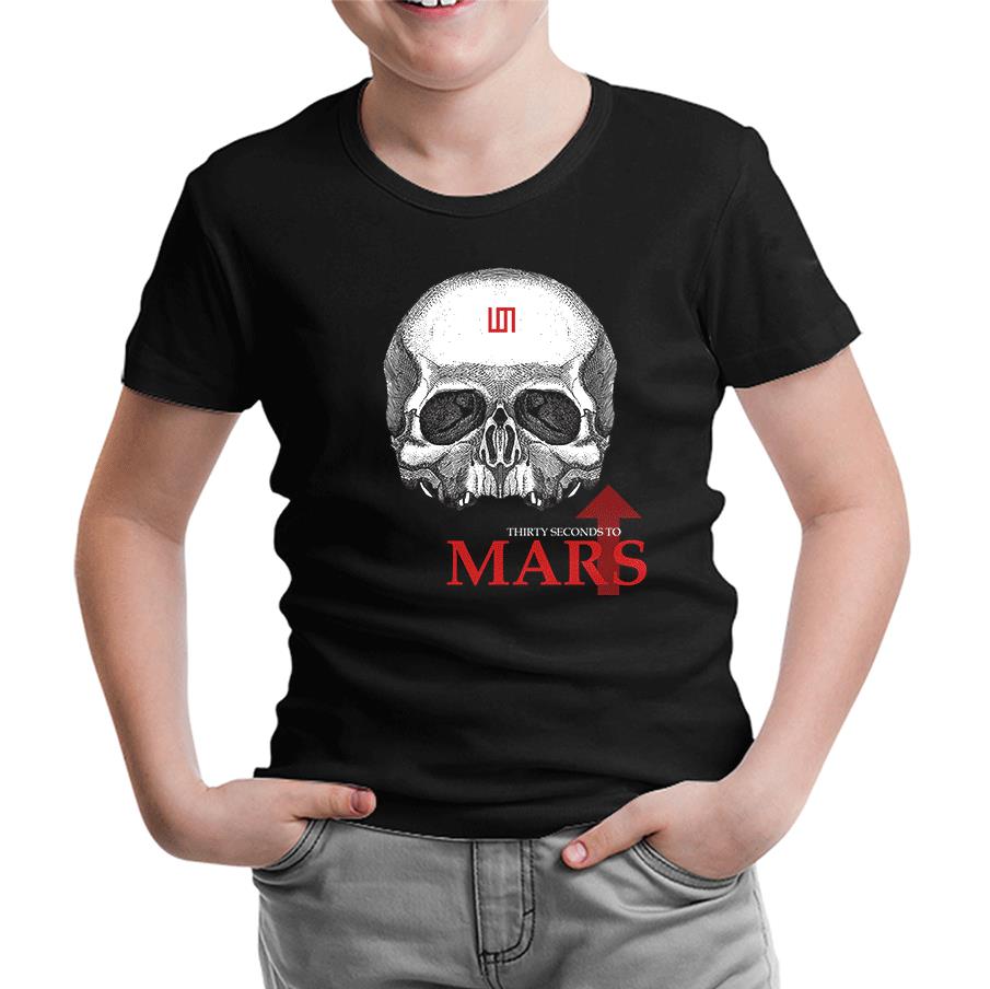 30 Seconds to Mars Black Kids Tshirt