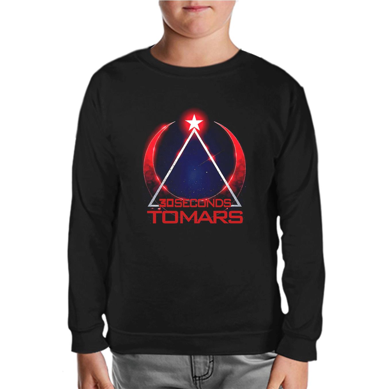 30 Seconds to Mars - Türkiye Siyah Çocuk Sweatshirt