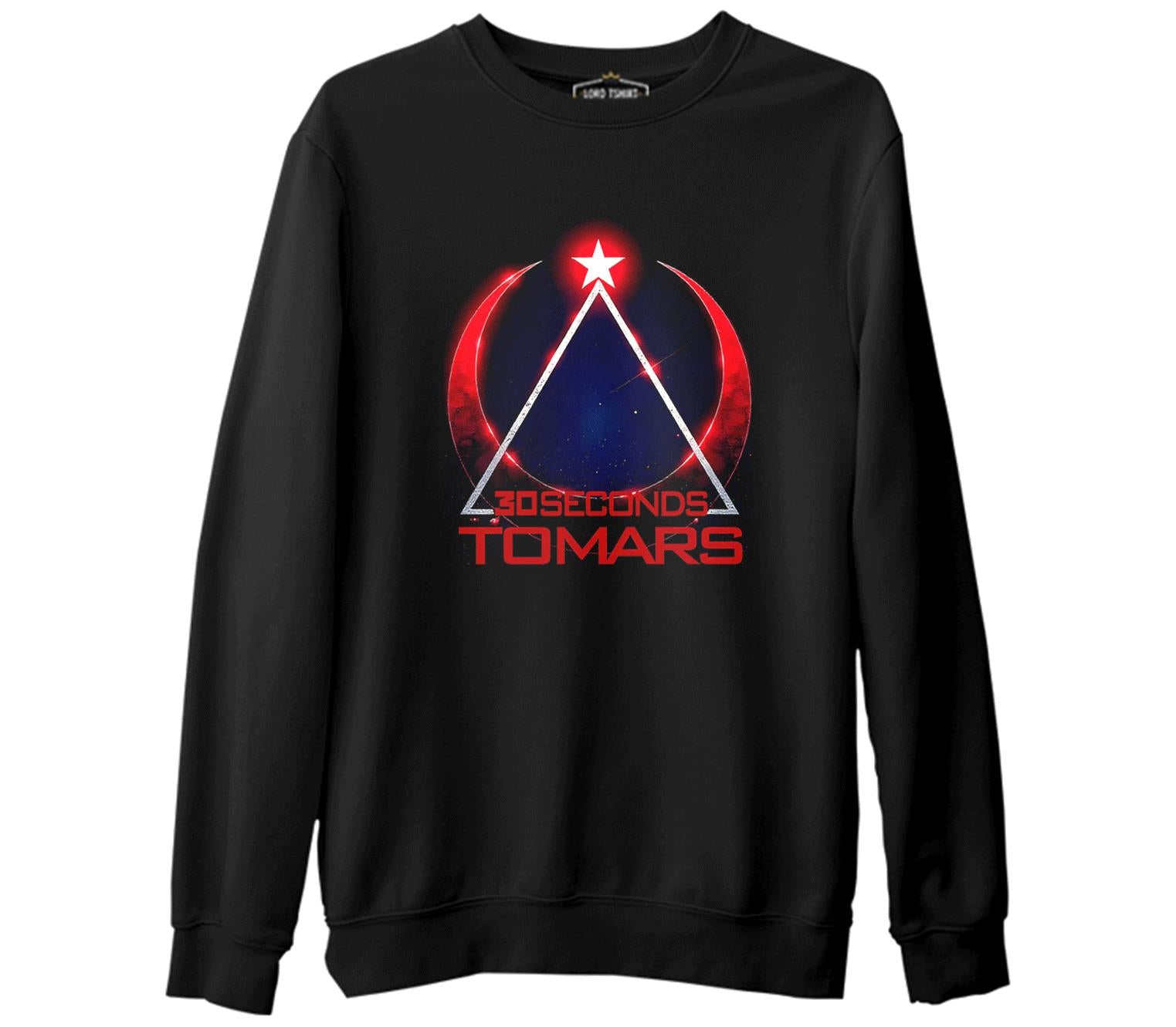 30 Seconds to Mars - Türkiye Siyah Erkek Kalın Sweatshirt