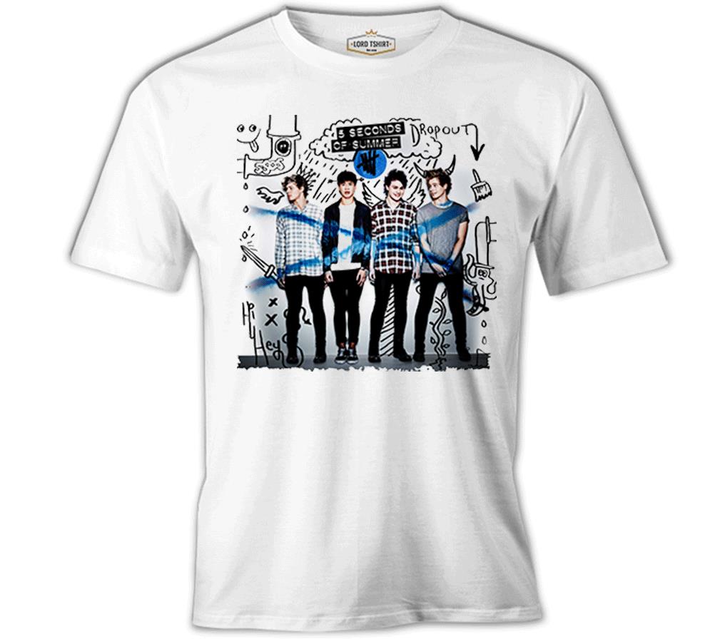 5 Seconds of Summer White Men's Tshirt