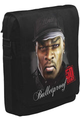 50 Cent Unisex Black Messenger Bag 