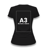 Personalized Black Women's T-Shirt - Single Sided 