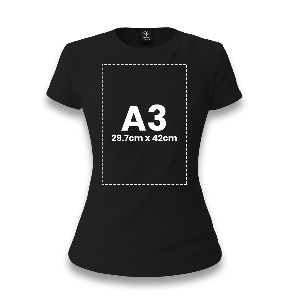 Personalized Black Women's T-Shirt - Single Sided 