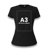 Personalized Black Women's T-Shirt - Single Sided 