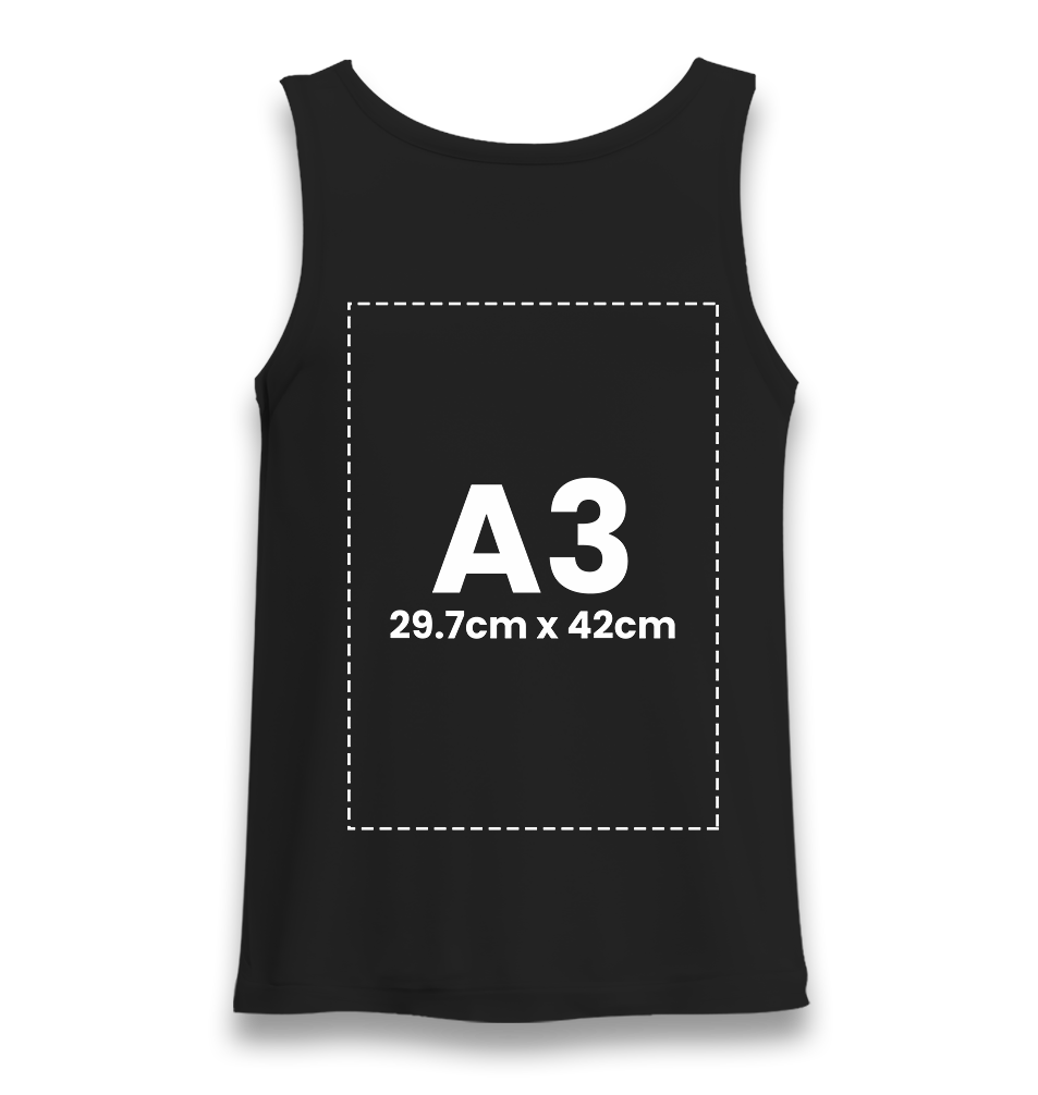 Personalized Black Unisex Undershirt - Single Sided 