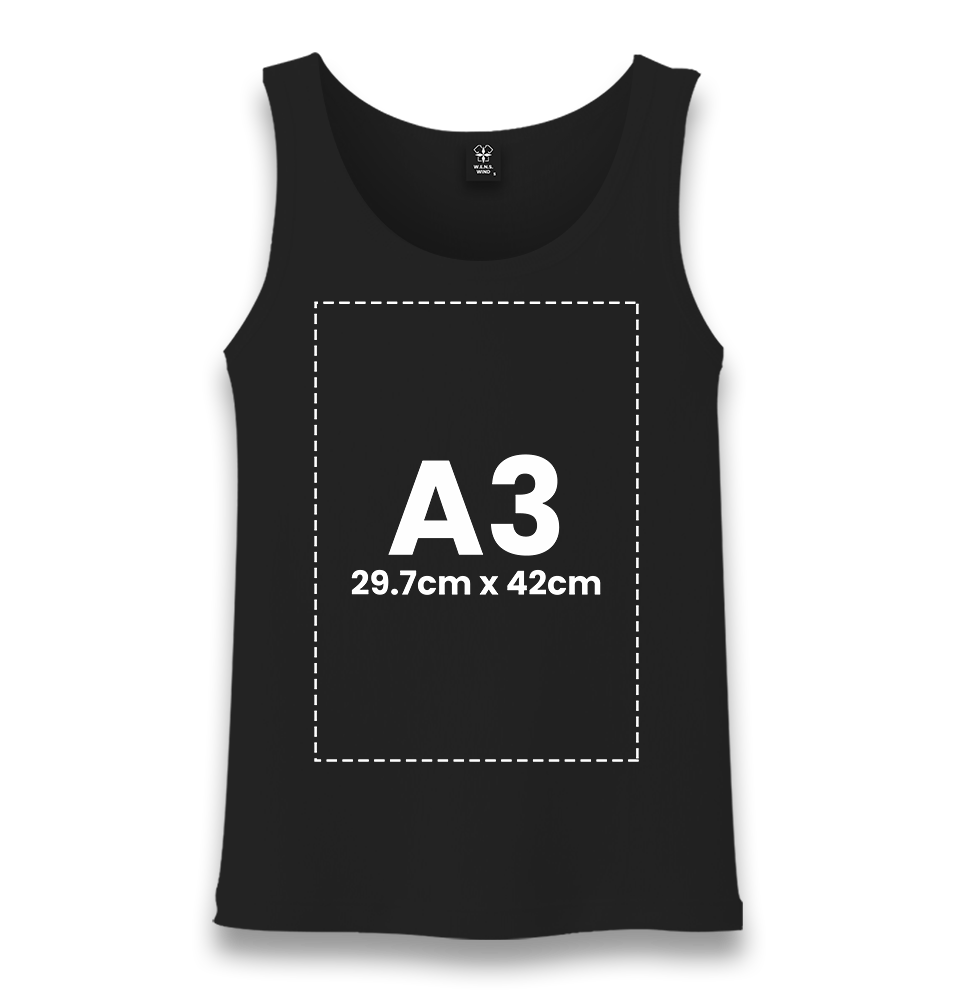 Personalized Black Unisex Undershirt - Single Sided 