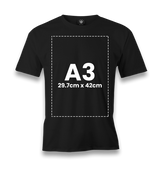 Personalized Black Men's T-Shirt - Single Sided 