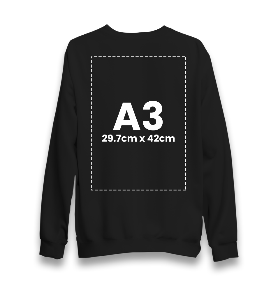 Personalized Unisex Black Sweatshirt - Single Sided 