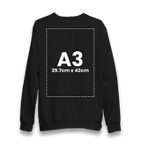 Personalized Unisex Black Sweatshirt - Single Sided 