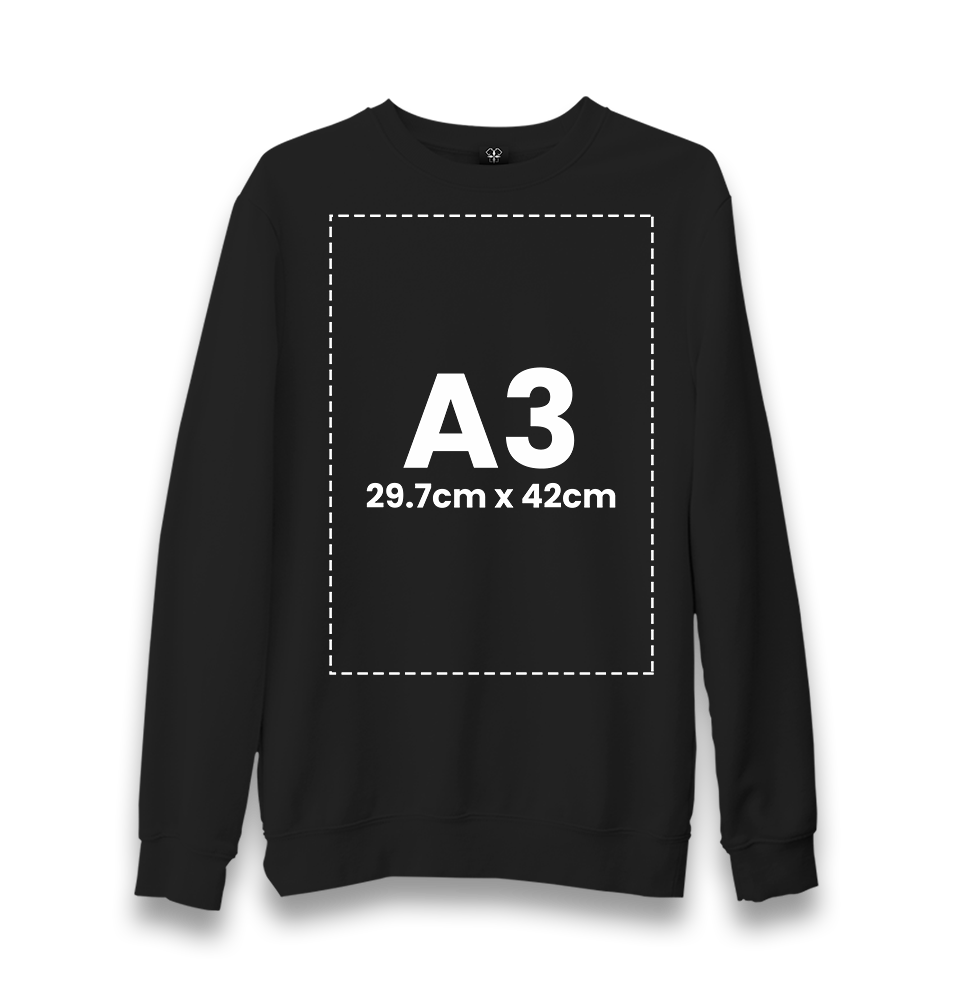 Personalized Unisex Black Sweatshirt - Single Sided 