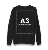 Personalized Unisex Black Sweatshirt - Single Sided 