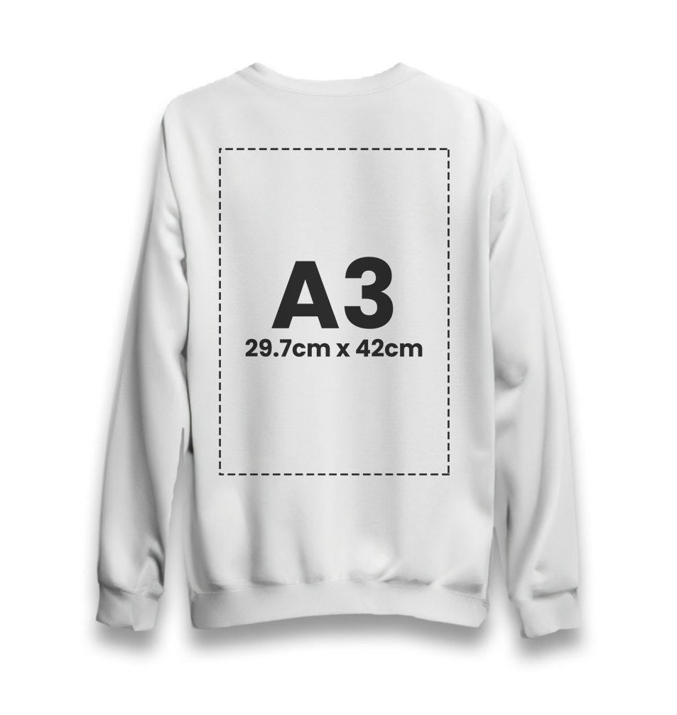 Personalized Unisex White Sweatshirt - Single Sided 