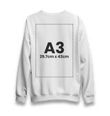 Personalized Unisex White Sweatshirt - Single Sided 