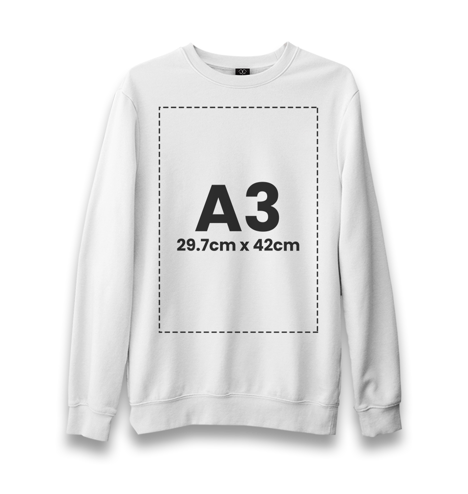 Personalized Unisex White Sweatshirt - Single Sided 