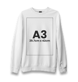 Personalized Unisex White Sweatshirt - Single Sided 