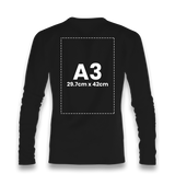 Personalized Unisex Black Thin Long Sleeve - Single Sided 