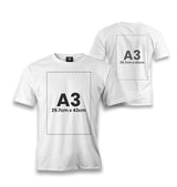 Personalized White Men's T-Shirt - Front Back 