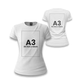 Personalized White Women's T-Shirt - Front Back 