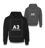 Custom Black Unisex Hoodie - Front Back 