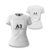 Personalized White Women's T-Shirt - Front Back 