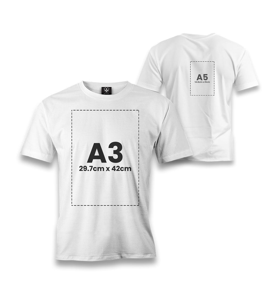 Personalized White Men's T-Shirt - Front Back 