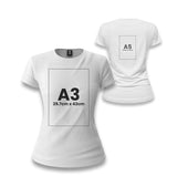 Personalized White Women's T-Shirt - Front Back 