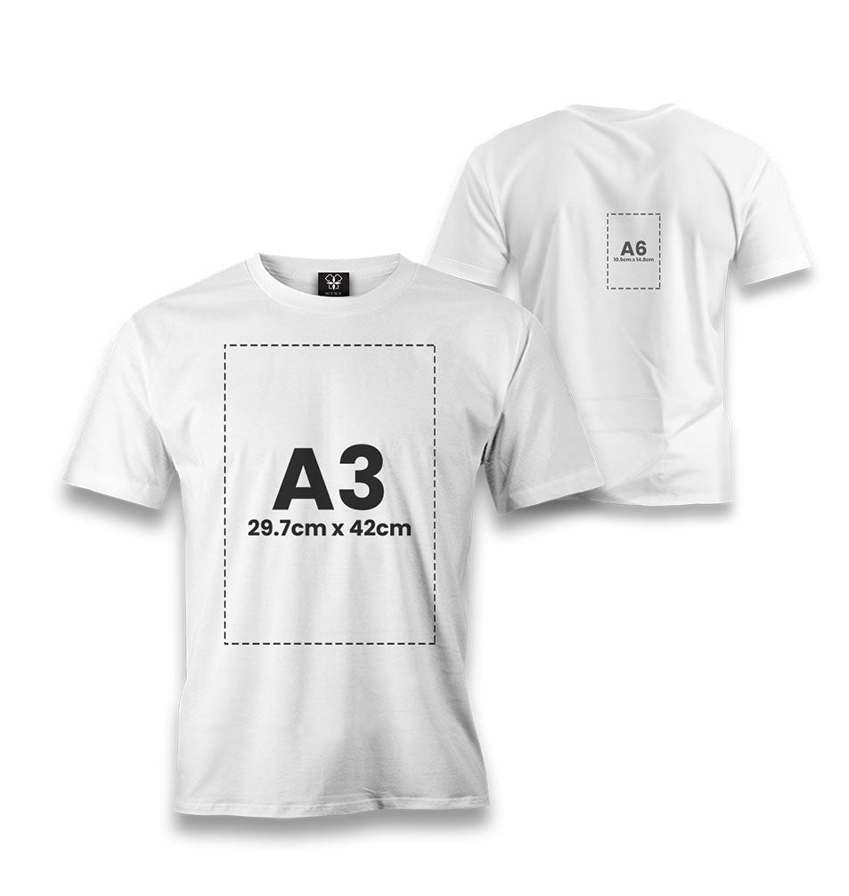 Personalized White Men's T-Shirt - Front Back 