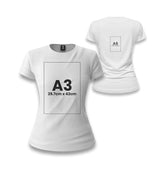 Personalized White Women's T-Shirt - Front Back 