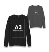 Custom Unisex Black Sweatshirt - Front Back 